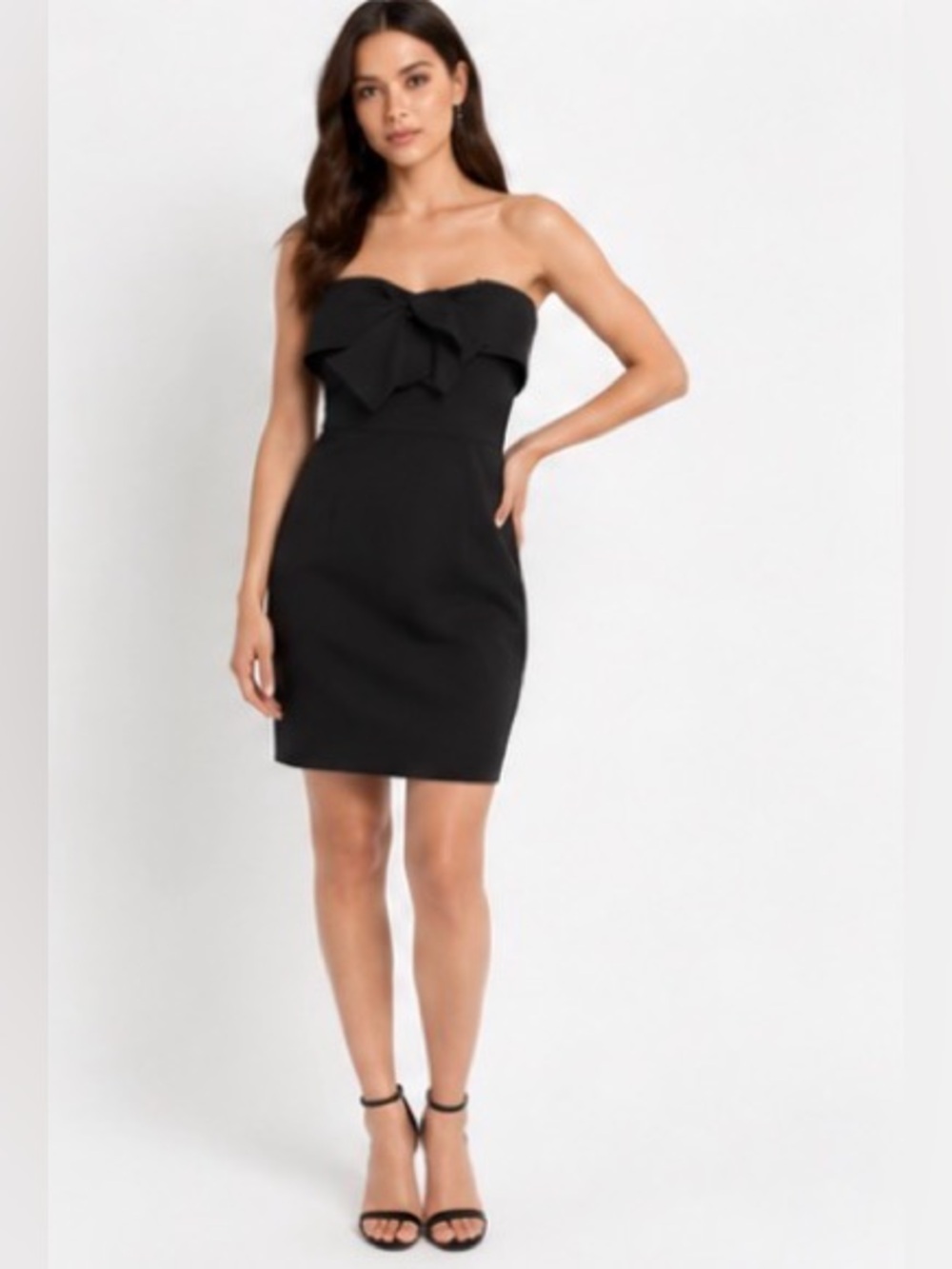 Sam Edelman Black Strapless Bow Cocktail Dress Size 6